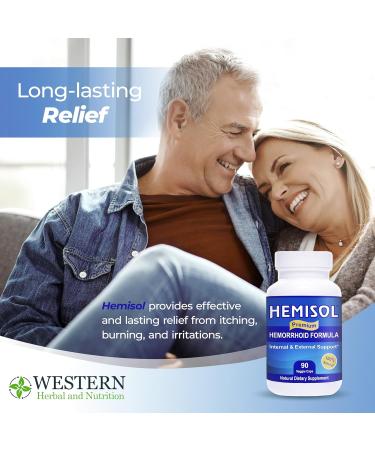 Premium Natural Hemorrhoid Formula Hemorrhoids Treatment Comfort & Wellness Ease Burning Irritation & Discomfort Dietary Supplement 90 Caps 1 Bottle (90 Capsules) - Buy Online on GoSupps.com