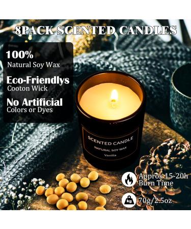 Kristen Fragrance Candles Gift Set for Women - 8-Pack Natural Soy Wax Aromatherapy Candles for Home | Ideal Birthday Christmas & Thanksgiving Gifts - Buy Online on GoSupps.com