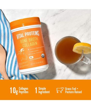 Vital Proteins Organic Beef Bone Broth Collagen - 10 OZ | USDA Certified - Buy Online on GoSupps.com