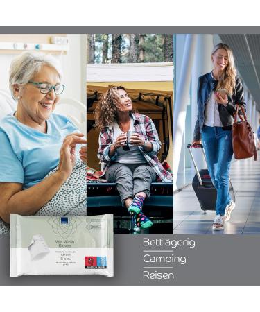 ABENA Disposable Wet Wash Gloves - Soft Comfortable & Perfume-Free | 8 Pieces 23x15.5 cm Gentle Body Care - Buy Online on GoSupps.com