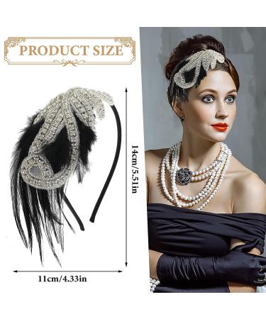 WLLHYF 1920s Flapper Headband - Vintage Rhinestone Hairband for Women & Girls (Silver) - Buy Online on GoSupps.com