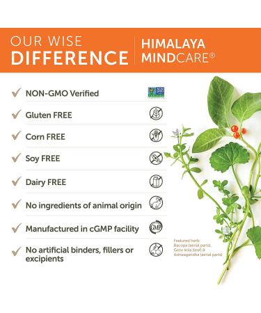 Himalaya MindCare 60 Vegetarian Capsules | Natural Support for Mental Clarity & Focus - Buy Online on GoSupps.com