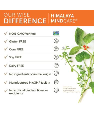 Himalaya MindCare Nootropic Brain Supplement Booster for Mental Sharpness Focus Memory and Cognitive Wellness 1170 mg 120 Capsules 1 Month Supply 120 Count (Pack of 1) - Buy Online on GoSupps.com