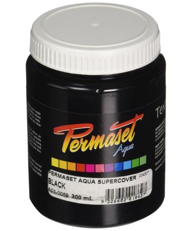 Permaset Aqua Supercover 300ml Fabric Printing Ink - Black