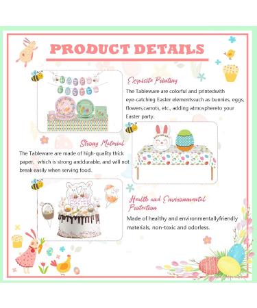 24Pcs Stand Up Easter Cake Toppers Edible Cake Decorations Happy Easter Bunnies Eggs Cupcake Toppers Wafer/Rice Paper Cake Toppers Decoration Dessert Toppers for Kids Birthday Easter Party Decorations - Buy Online on GoSupps.com