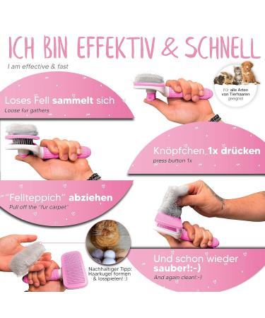 L wenk nig B rstinator 2.0 - Premium Self-Cleaning Cat & Dog Brush for Short & Long Hair | Removes Loose Fur & Mats | Includes Plush Balls & Accessories - Buy Online on GoSupps.com