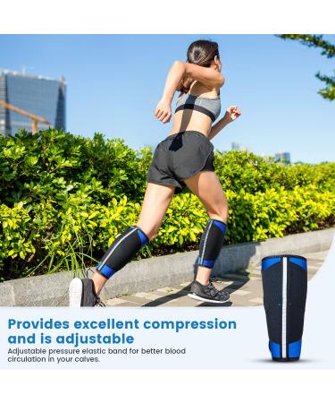 Wade Bandage Adjustable Shin Rails for Men & Women | Calf Support Compression for Varicose Veins & Muscle Pain Relief | S/M Size - 2 PCs - Buy Online on GoSupps.com