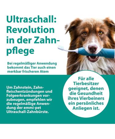 EMMI-PET 5x Dog Toothed Cream for Ultrasound Toothbrush | Vegan Dog Toothpaste for All Breeds & Sizes | No Fluoride Sorbitol Titanium Dioxide or Parabens | Cruelty-Free - Buy Online on GoSupps.com