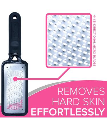 NYK1 Original Megafile Professional Foot File - Extra Large Pedicure Grater for Quick Removal of Rough Dry Skin - Available in Pink & Black - Buy Online on GoSupps.com