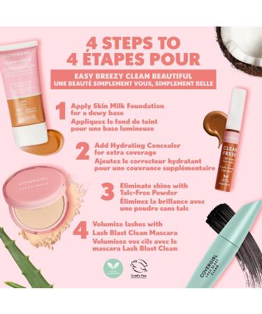 COVERGIRL - Clean Fresh Healthy Look Pressed Powder Formulated without Parabens Sulfates Mineral Oil & Talc Infused with Coconut Milk & Aloe Extracts 100% Vegan & Cruelty-Free Translucent - 100 - Buy Online on GoSupps.com
