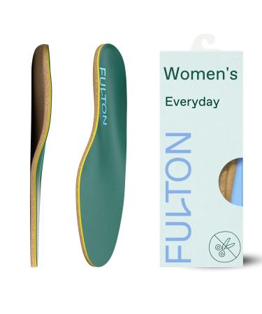Fulton Custom Molding Cork Shoe Inserts for Women - Pain Relief Orthotic Insoles for All Day Comfort with Plantar Fasciitis Arch Support - Arch Support Inserts Flat Feet to High Arch (Women's Size 9) Women's 9
