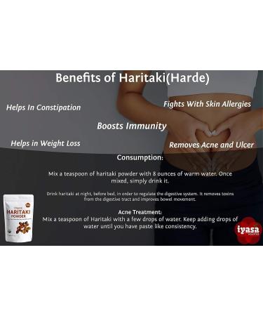 Iyasa Holistics Organic Haritaki Powder 4oz - Digestion & Gas Relief - Ayurvedic Superfood - Buy Online on GoSupps.com