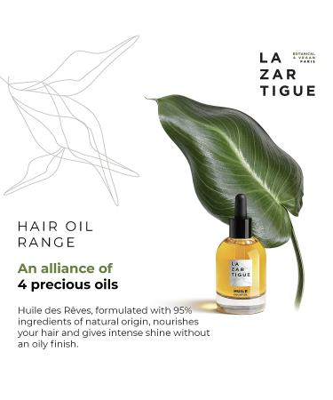 Lazartigue Huile Des Reves Nourishing Dry Hair Oil - 1.7 Oz - Vegan & Silicone Free - Restorative Formula for Damaged Hair - Buy Online on GoSupps.com