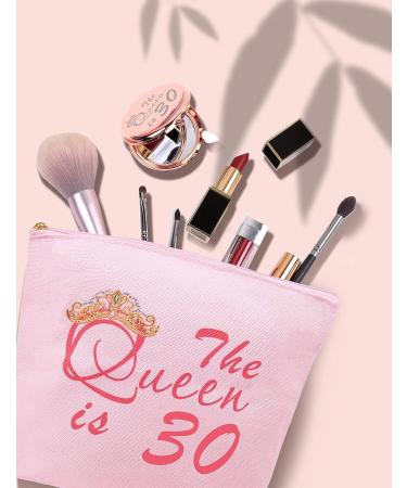 30th Birthday Gifts for Women - Makeup Bag, Mirror & Cosmetic Bag Set in Rose Gold & Pink | Perfect Dirty 30 Gift - Buy Online on GoSupps.com