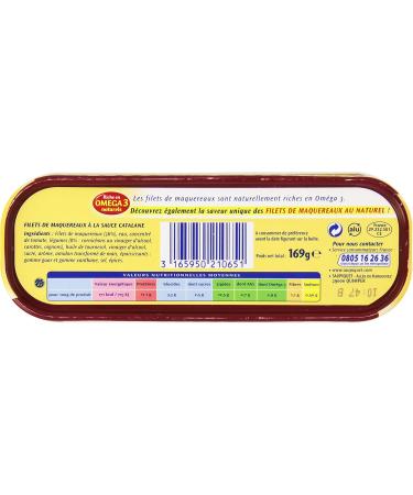 Saupiquet Catalan-style Mackerel Fillets 169 g - Pack of 5 - Buy Online on GoSupps.com