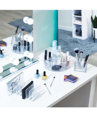 IDesign Makeup Organizer - Clear Cosmetic Storage with 7 Dividers by Sarah Tanno | Perfect for Makeup Palettes - Buy Online on GoSupps.com