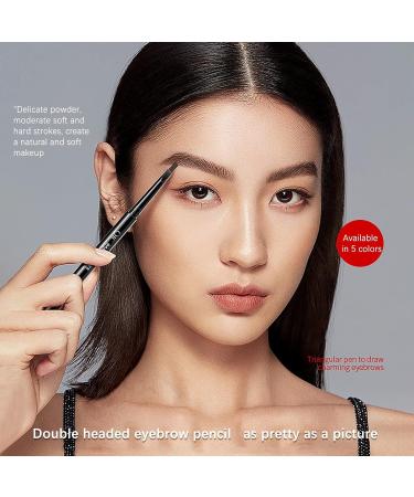 Professional Makeup Eyebrow Pencil | Stay & Me Waterproof Micro Brow Pencil with Brush | Vegan Durable Dual-Ended Brow Tool - Buy Online on GoSupps.com