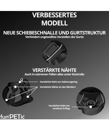 Funpetic Dog Harnesses 2022 - Reflective Padded & Breathable Anti-Train Dishes for All Dog Sizes (Black XL) - Buy Online on GoSupps.com