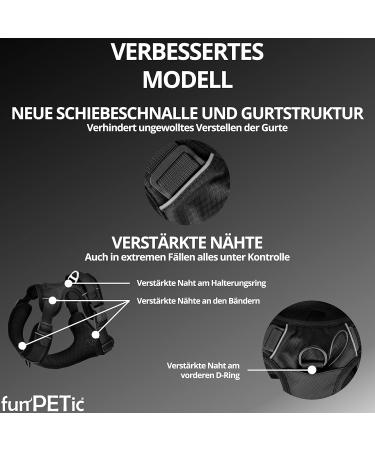 Buy Funpetic Dog Harnesses 2022 - Reflective Padded & Breathable Anti-Train Dishes for Small Medium & Large Dogs - Black M - Buy Online on GoSupps.com
