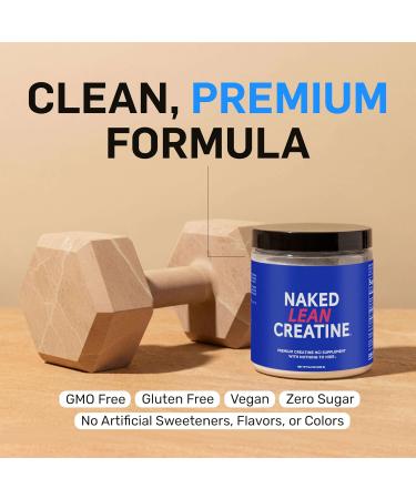 NAKED Lean Creatine HCl Powder 100 Servings - Con-Cret Creatine Hydrochloride with Organic Prickly Pear Extract Electrolytes - Muscle Growth Strength & Cognitive Support - Unflavored Unflavored 8.2 Ounce (Pack of 1) - Buy Online on GoSupps.com