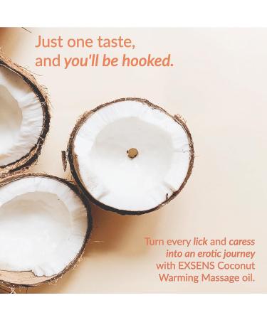 Exsens Warming Massage Oil Coconut 50ml - Intimate Heat & Hydration | International Shipping - Buy Online on GoSupps.com