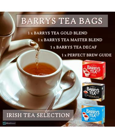 Barrys Tea Bags Tea Selection Bundle - 240 Tea Bags with Barry's Tea Gold Blend Barrys Tea Master Blend and Barrys Tea Decaf Blend Including Mint Retail Perfect Brew Guide - Buy Online on GoSupps.com