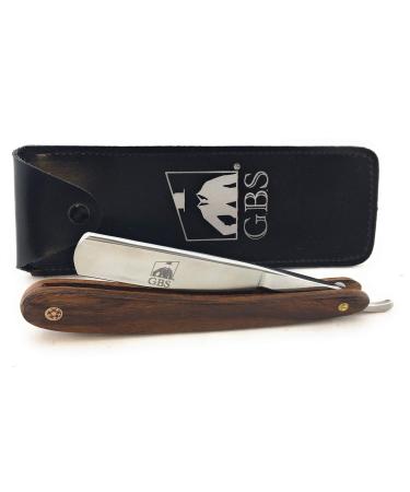 G.B.S Straight Edge Steel Barber Shaving Straight Razor Handmade Sharp Carbon Steel Blade Vintage Wood Handle