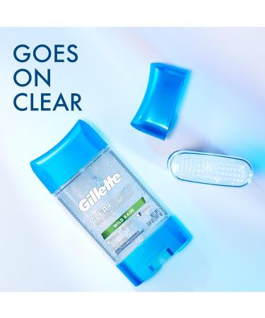 Gillette Antiperspirant Deodorant for Men Clear Gel with 72 Hr. Sweat Protection Wild Rain 216g Total (Pack of 2) Clear Gel Wild Rain 108 g (Pack of 2) - Buy Online on GoSupps.com