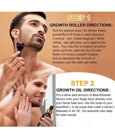 Phasz Growth Set for Men | Beard Growth Care with Serum Oil & Dermaroller - Enhance Your Beard Today! - Buy Online on GoSupps.com