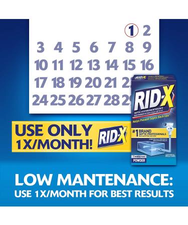 RID-X Septic Treatment Powder - 1 Month Supply (9.8 oz) - Buy Online on GoSupps.com