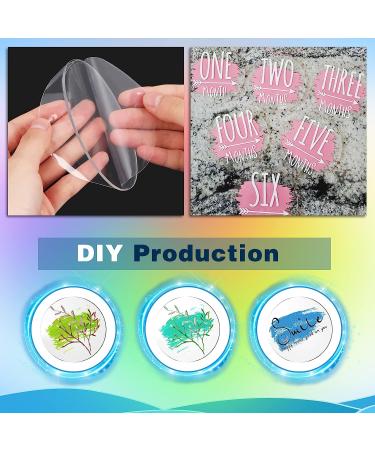 50PCS 4 Inch Clear Circle Acrylic Blanks for Milestone Markers, Name Cards, Cricut Cutting, Painting DIY Projects - Buy Online on GoSupps.com