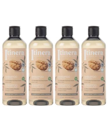 sarcia.eu ITINERA Shampoo for coloured hair with Venetian walnuts 95% natural ingredients 370 ml pack of 4