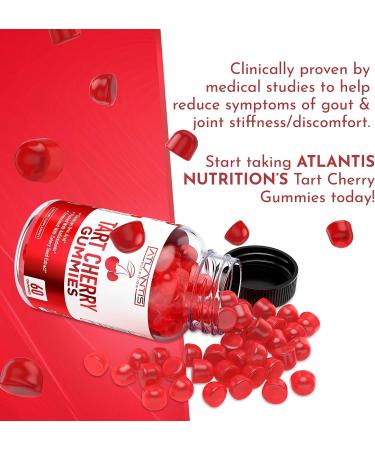Tart Cherry & Celery Seed Gout Relief Gummies - 60ct | Joint Support & Antioxidant for Uric Acid Cleanse - Buy Online on GoSupps.com