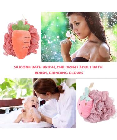 Lurrose Christmas Bath Sponge Set - 3-Piece Soft Loofahs with Strawberry, Avocado, and Carrot Design for Xmas Holiday Shower - Party Favors & Supplies - Buy Online on GoSupps.com