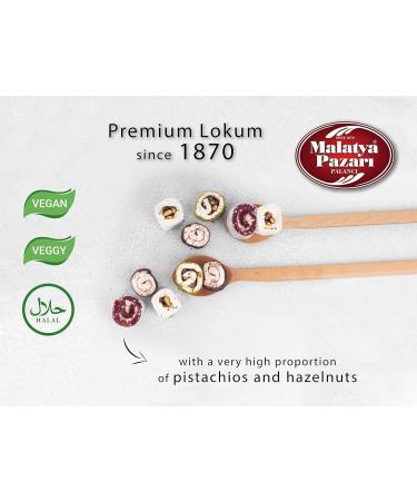 Palanci | Sweets Turkish Delight Rolled Lokum 400 gr. | Sweet hamper | Premium Lokum Since 1870 | Turkish Delight Gift Box | Vegetarian | Halal Sweets with Pistachios Chocolate Blackberry |Sweet Box - Buy Online on GoSupps.com