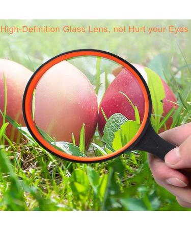 Magnifying Glass Jiasoval 10X Handheld Reading Magnifier with Non-Slip Soft Rubber Handle 75mm Magnifying Lens (Green) - Buy Online on GoSupps.com