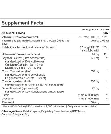 Andrew Lessman Women's Wellness 180 Capsules - PMS & Menopause Relief with Soy Isoflavones, EGCG, Cranberry - Easy to Swallow, 180 Count - Buy Online on GoSupps.com