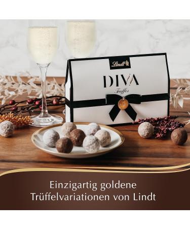 Lindt Chocolate Diva Pralin s Collier - 10 Gourmet Chocolates in 4 Flavors | 114g Gift Box | Perfect Praline Gift for Any Occasion - Buy Online on GoSupps.com