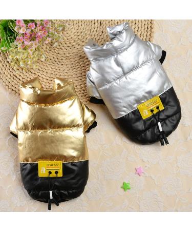 Pet Dog Clothes Vest Winter Coat Dog Sweater Soft Warm Dog Apparel Autumn Winter Pet Waterproof Thicken Coat Button Closure Jacket Cat Dog Clothes - Silver Gray S S Silver Gray - Buy Online on GoSupps.com