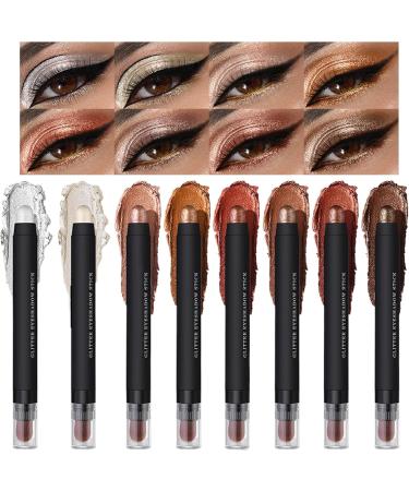  Sghtil Eyeshadow pencil | 8 eyeshadows Create Stick Set | Cream highlighter for everyday use and special occasions - Buy Online on GoSupps.com