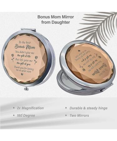 MALLAbyLAMMA Stepmom Gift Set: Compact Mirror & Keychain - Bonus Mom Birthday, Mother's Day, Christmas - Buy Online on GoSupps.com