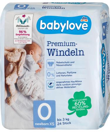 Babylove wet wipes and co (pack of 2 premium diapers size 0) Pack of 2 premium diapers size 0