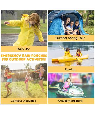 Kids Reusable Rain Ponchos 3Pack - EVA Raincoats for Boys Girls - Waterproof Outdoor Accessories - Buy Online on GoSupps.com
