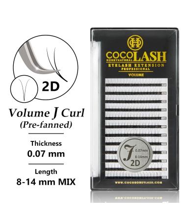 COCO Honey Volume J Curl Eyelash Extensions - 2D Faux Mink Individual Lashes (8-14mm Mix) - International Shipping Available - Buy Online on GoSupps.com