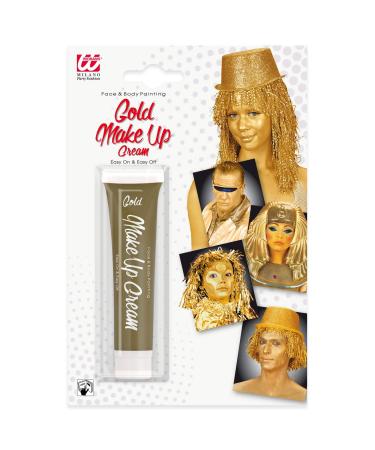 Widmann 4052G - Make-Up Gold in Tube 28 ml Make-up Carnival Theme Party Halloween
