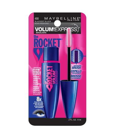 Maybelline Volum' Express The Rocket Mascara - Blackest Black 400, 0.3 fl oz (9 ml) - Buy Online on GoSupps.com