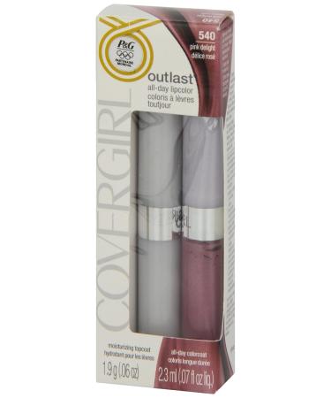 Buy CoverGirl Outlast All Day Lipcolor - Pink Delight 540 (0.13 oz) - Long-Lasting Color for All Skin Tones | International Shipping Available - Buy Online on GoSupps.com