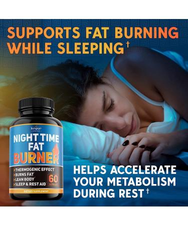 Kinpur Pharma Night Time Fat Burner - 120 Caps - Weight Loss Supplement for Men & Women - Appetite Suppressant, Energy Booster - Natural Plant Extract - Buy Online on GoSupps.com