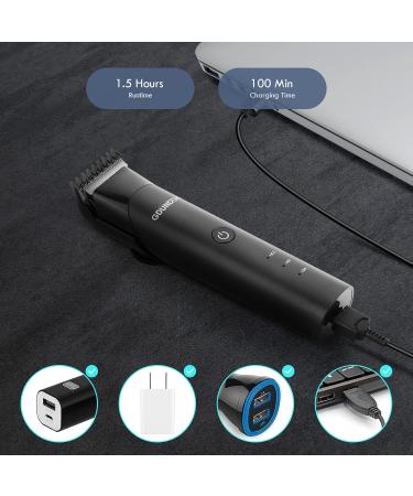 Gdundun Men's Body Shaver - 2 in 1 V-Shaped Trimmer & Intimate Razor with 15 Precision Levels for a Clean Look - Adjustable Black & International Shipping Available - Buy Online on GoSupps.com