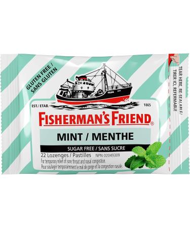 Fisherman s Friend Sugar Free Mint | For Temporary Relief of Cough Sore Throat & Nasal Congestion | 24 Packs of 22 Lozenges (528 Total Count) - Buy Online on GoSupps.com